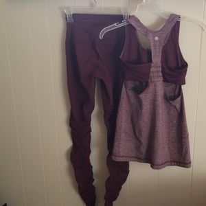 Set Lululemon pants size 6 and top is 4